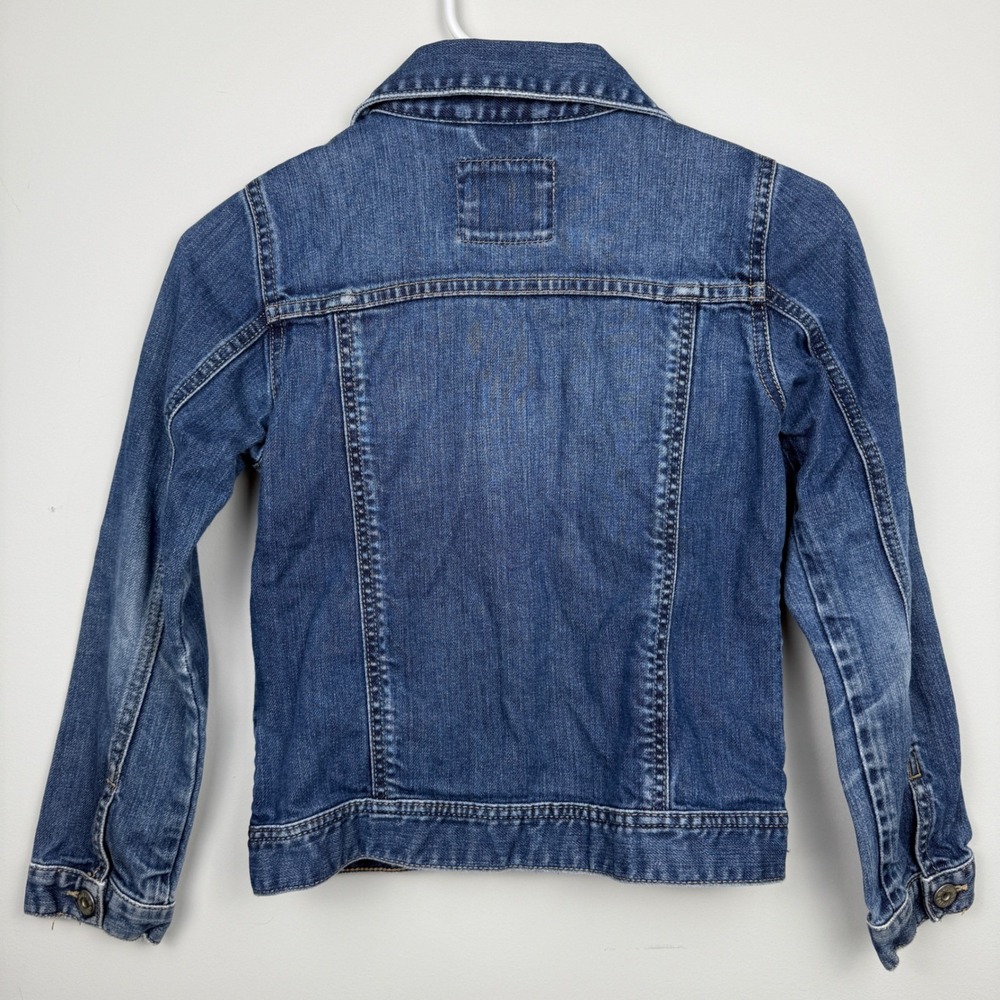 Mini Boden Denim Jacket Kids 9-10Y Blue Classic Stretch Trucker Jean Coat - Picture 5 of 7